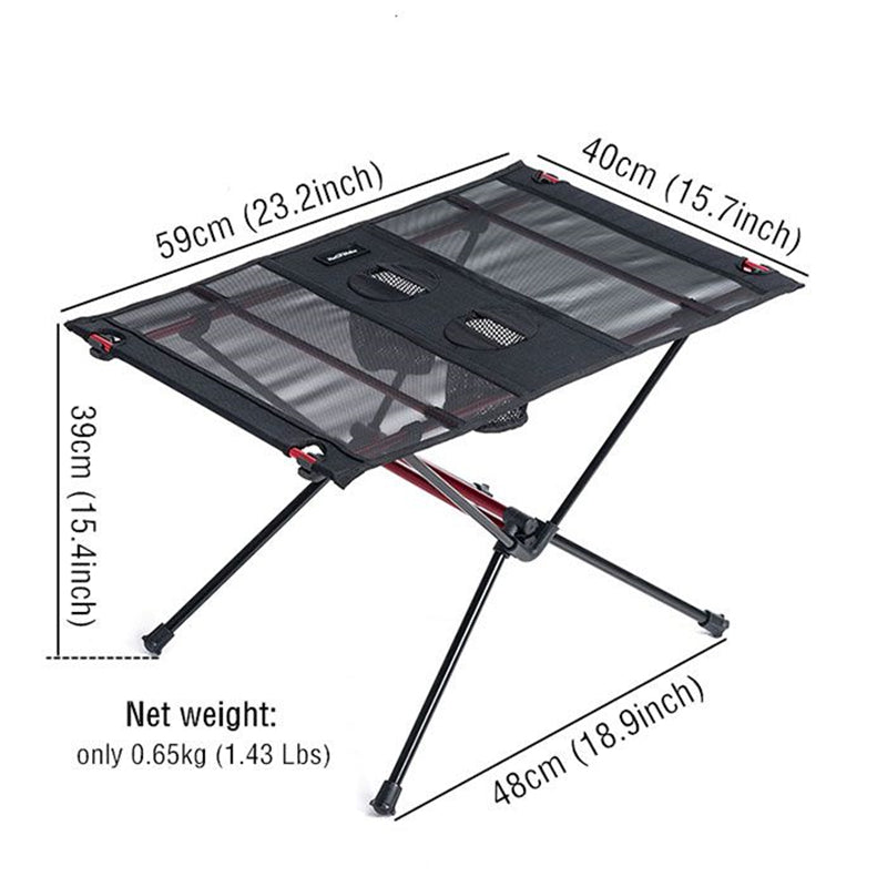 Mesa de Camping Naturehike Ligera, Plegable Compacta