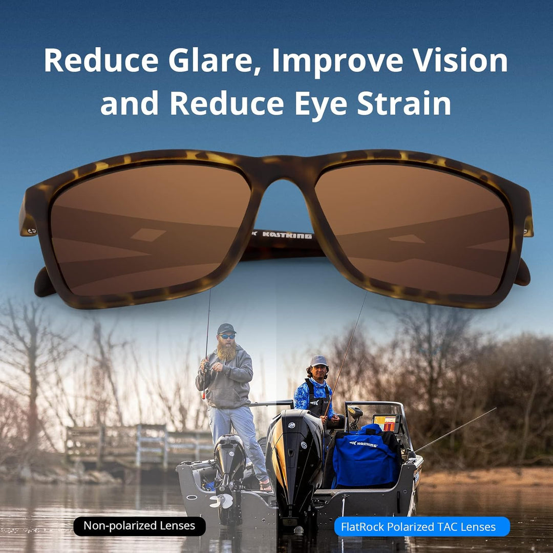 Gafas Polarizadas KastKing FlatRock - Protección UV 100%, Ultra Ligera