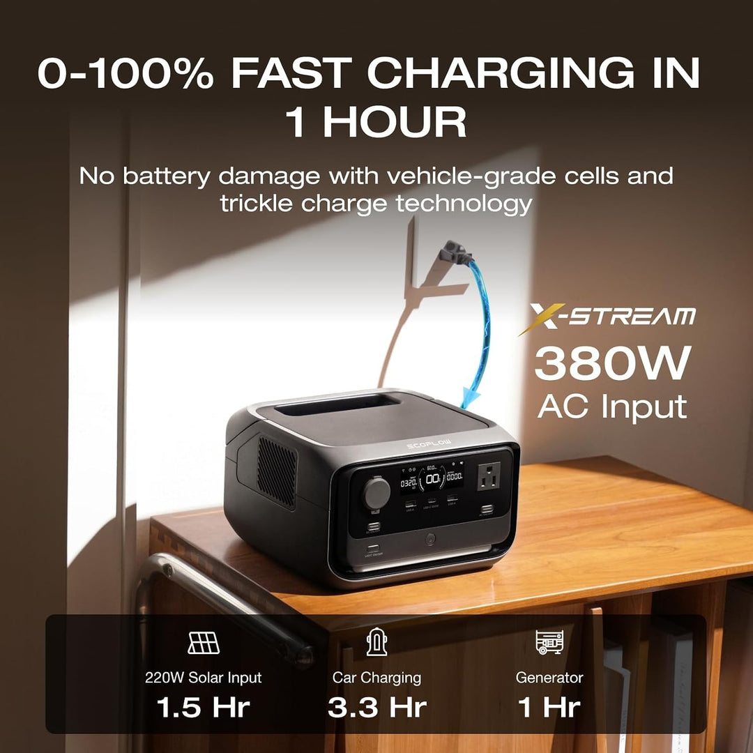 Estación Ecoflow River 3 Max Portable Power Station con 572Wh