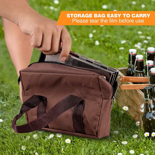 Estufa con Parrila para Leña Redcamp - Portable, Plegable, Compacta
