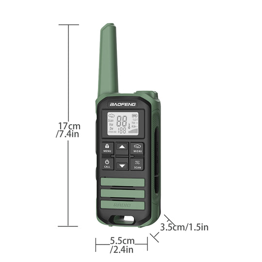 Radio Walkie-Talkie Baofeng FRS con 22 Canales UHF