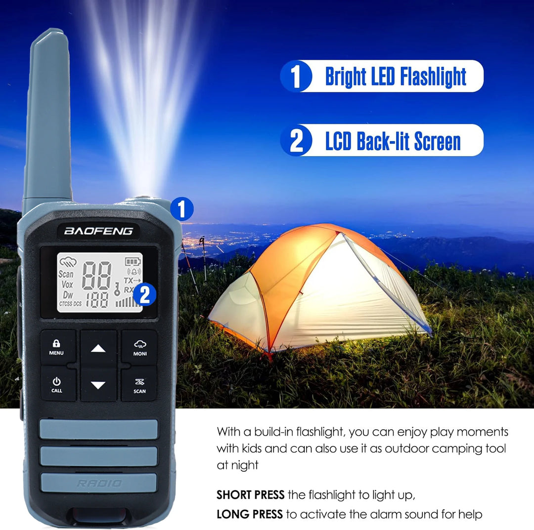Radio Walkie-Talkie Baofeng FRS con 22 Canales UHF