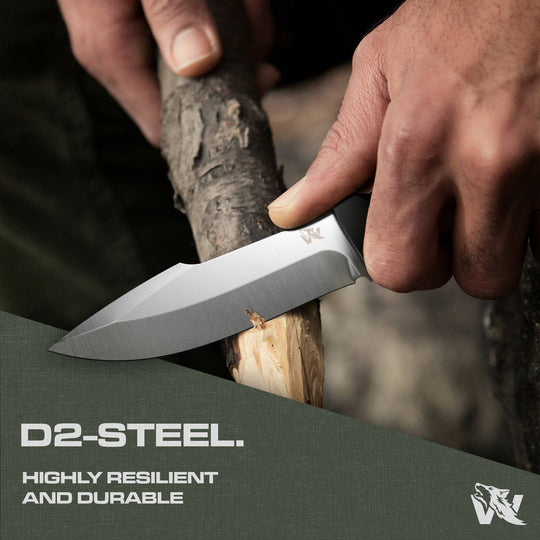 Cuchillo Montañista Odenwolf Wolf-I Survival Knife Hoja Completa 12cm