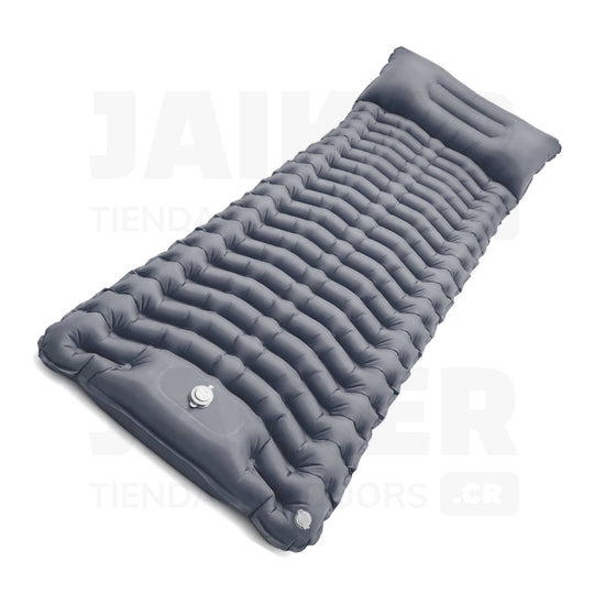 Colchón Inflable para Camping Individual con Almohadilla - Ligero y Compacto