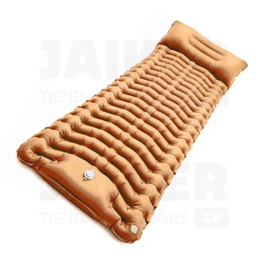 Colchón Inflable para Camping Individual con Almohadilla - Ligero y Compacto
