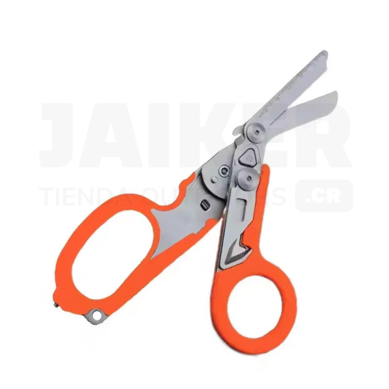 Tijera Táctica para Emergencias Plegable, con Funda para Cinturón