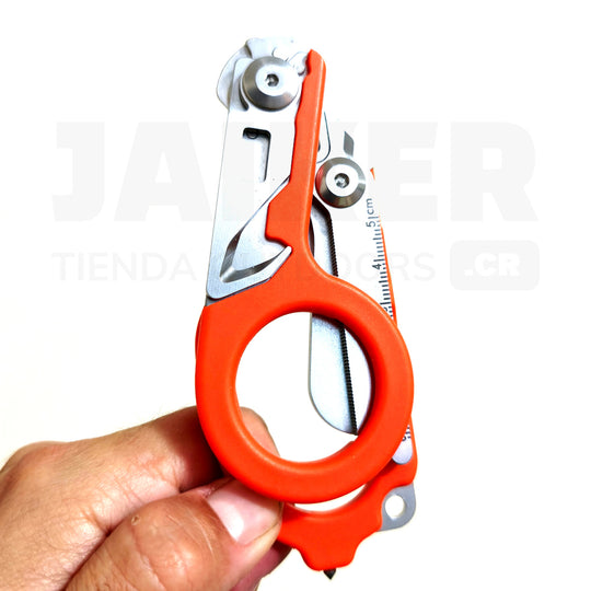 Tijera Táctica para Emergencias Plegable, con Funda para Cinturón