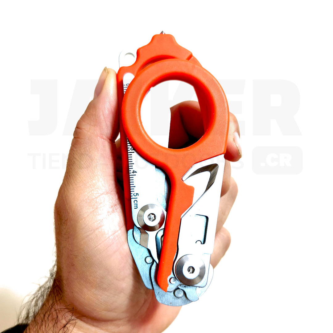 Tijera Táctica para Emergencias Plegable, con Funda para Cinturón