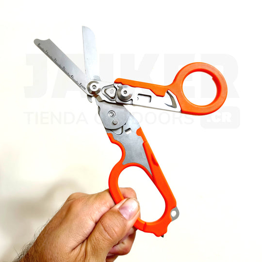 Tijera Táctica para Emergencias Plegable, con Funda para Cinturón