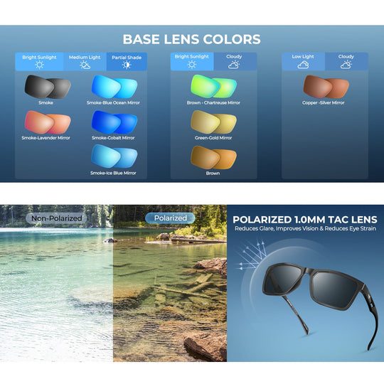 Gafas Polarizadas KastKing FlatRock - Protección UV 100%, Ultra Ligera
