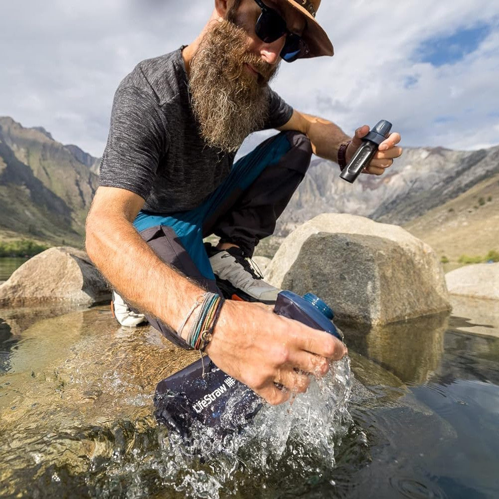 Botella y Filtro de Agua LifeStraw Peak Series de 1 Litro - 99& de Efectividad