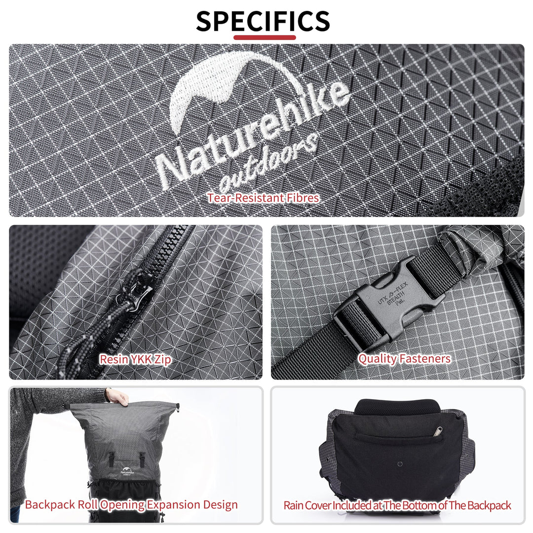 Mochila Naturehike Rock Hiking de 40+5L para Montañismo y Camping