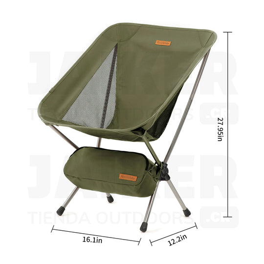 Silla de Camping Naturehike PeakLite Ultraligera, Compacta, Plegable