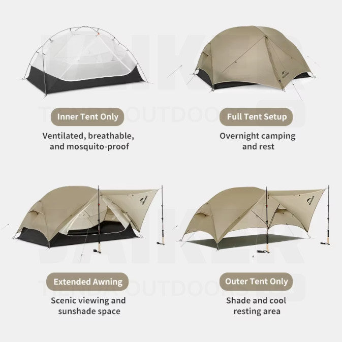 Tienda de Acampar NatureHike Mongar Ultralight para 2 Personas