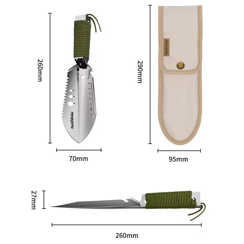 Pala Compacta Multifuncional Naturehike en Acero Inoxidable