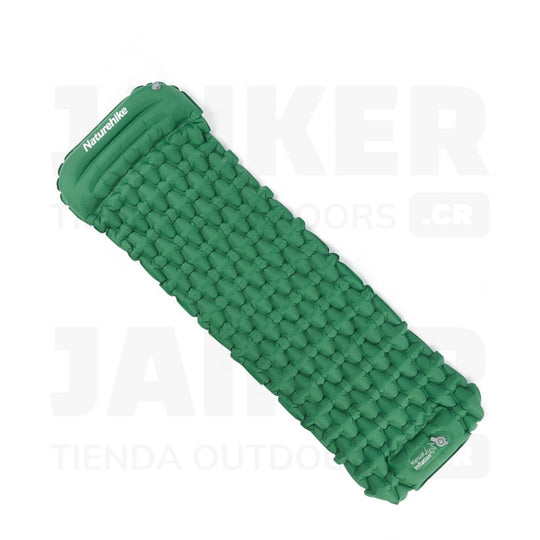 Colchón Inflable Naturehike Individual con Bomba a Pie y Cabecera