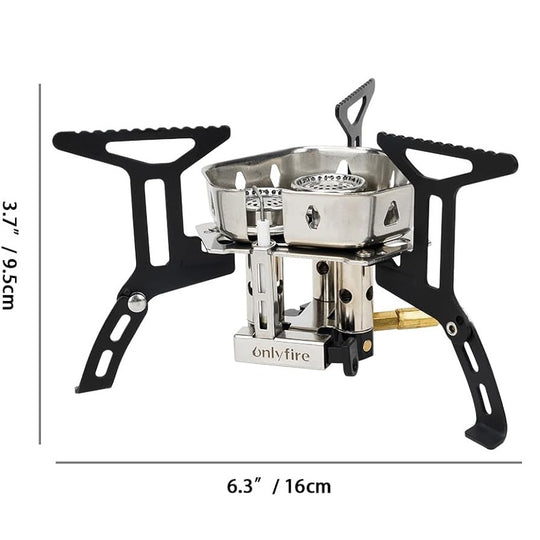 Estufa de Gas OnlyFire 6800W para Camping, Compacta y Estable