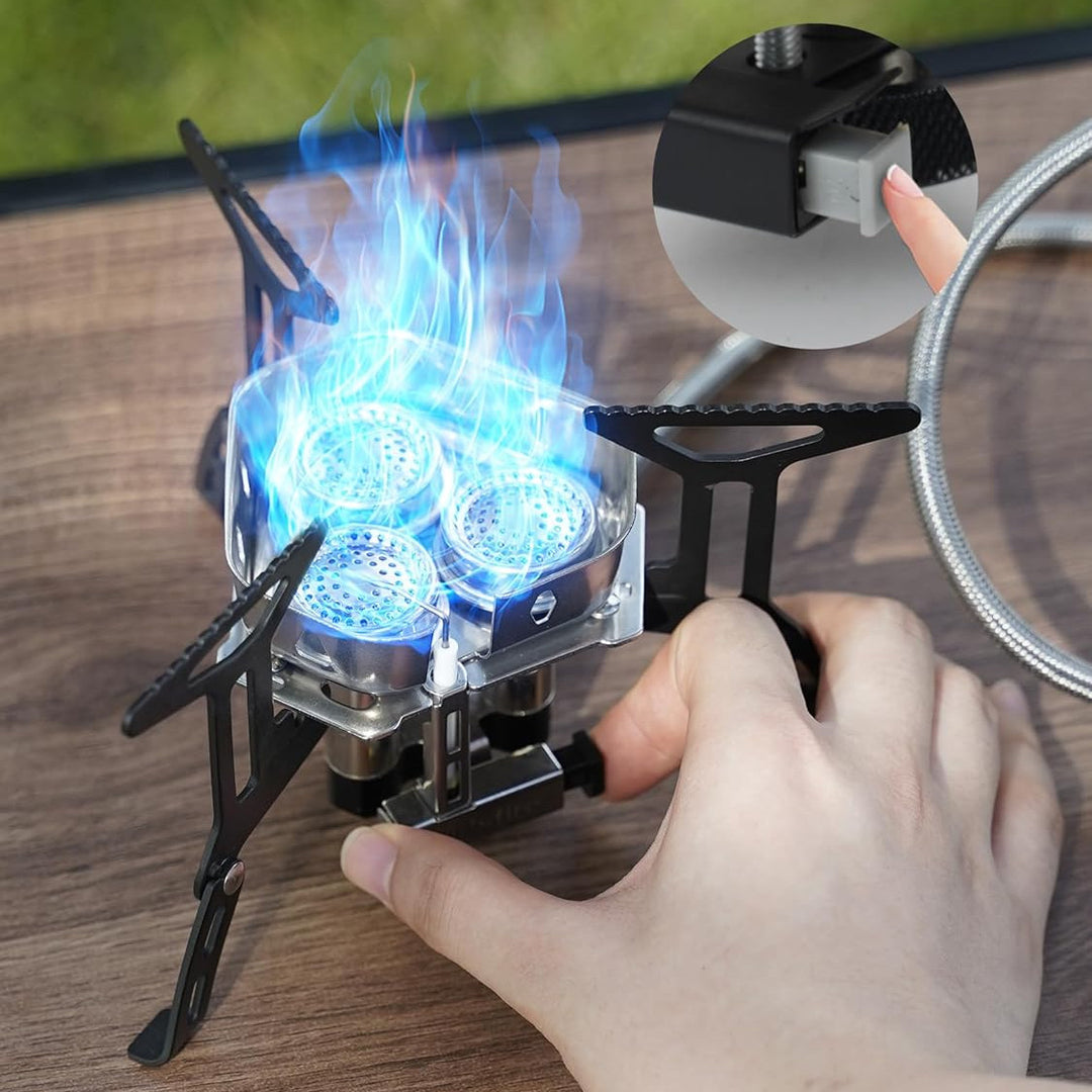 Estufa de Gas OnlyFire 6800W para Camping, Compacta y Estable