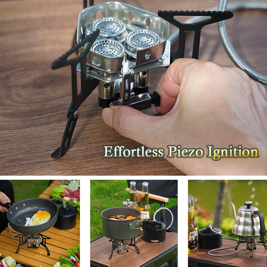 Estufa de Gas OnlyFire 6800W para Camping, Compacta y Estable