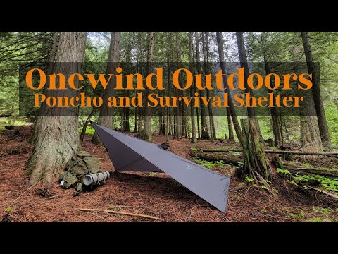 Poncho para Lluvia Onewind Rain Poncho Ultralight para Camping y Hiking