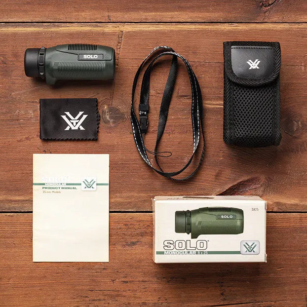 Monocular Vortex Solo 8x25mm para Avistamiento de Fauna y Objetivos a Distancia